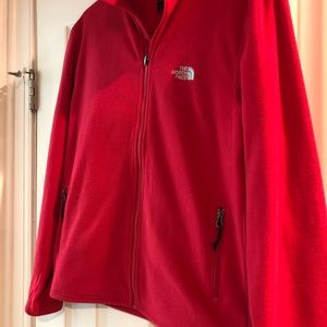 NorthFace Red 1/2 zip pullover